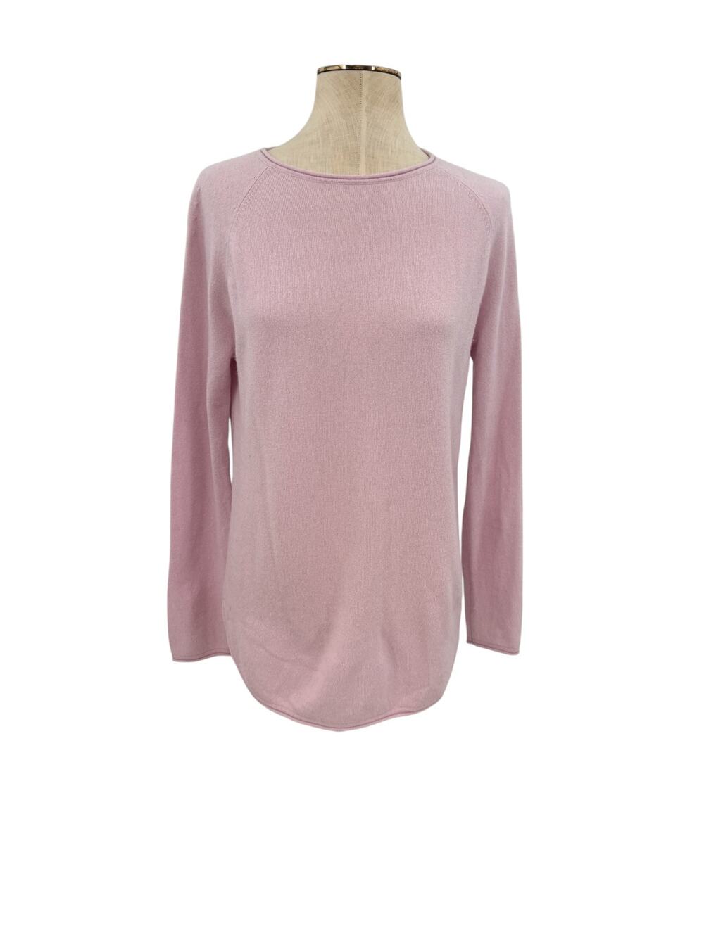 Vince Wool Cashmere Boat Neck Raglan Tunic Sweater Pink Purple Size XS